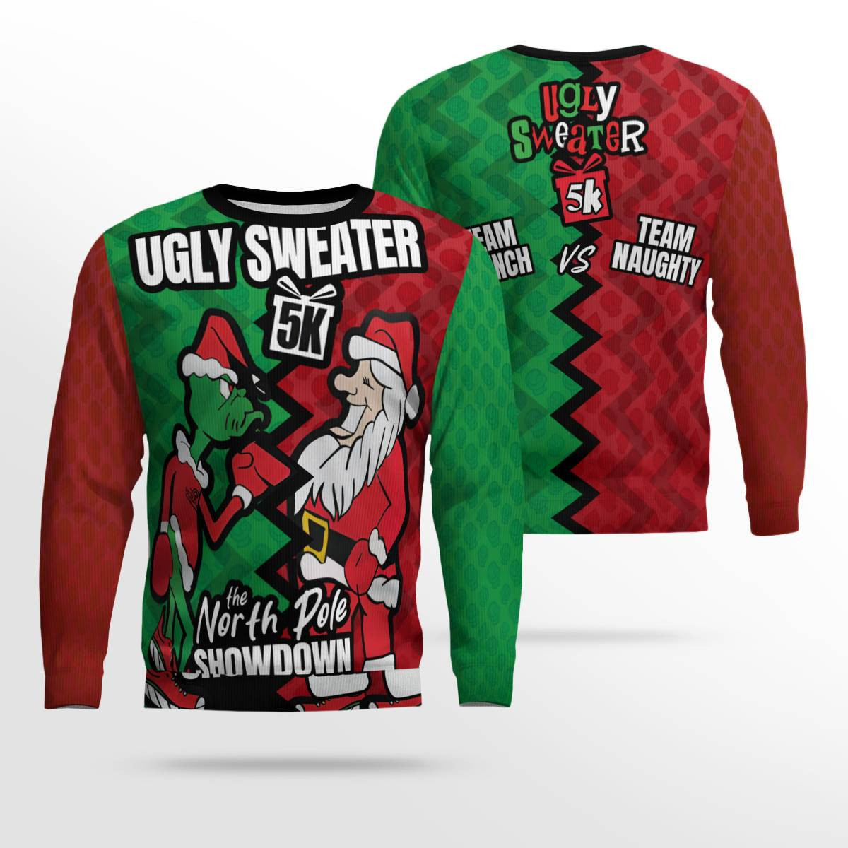 Jingle Bell Rock Your RUN Syracuse 5K 2024 Ugly Sweater - Skullridding