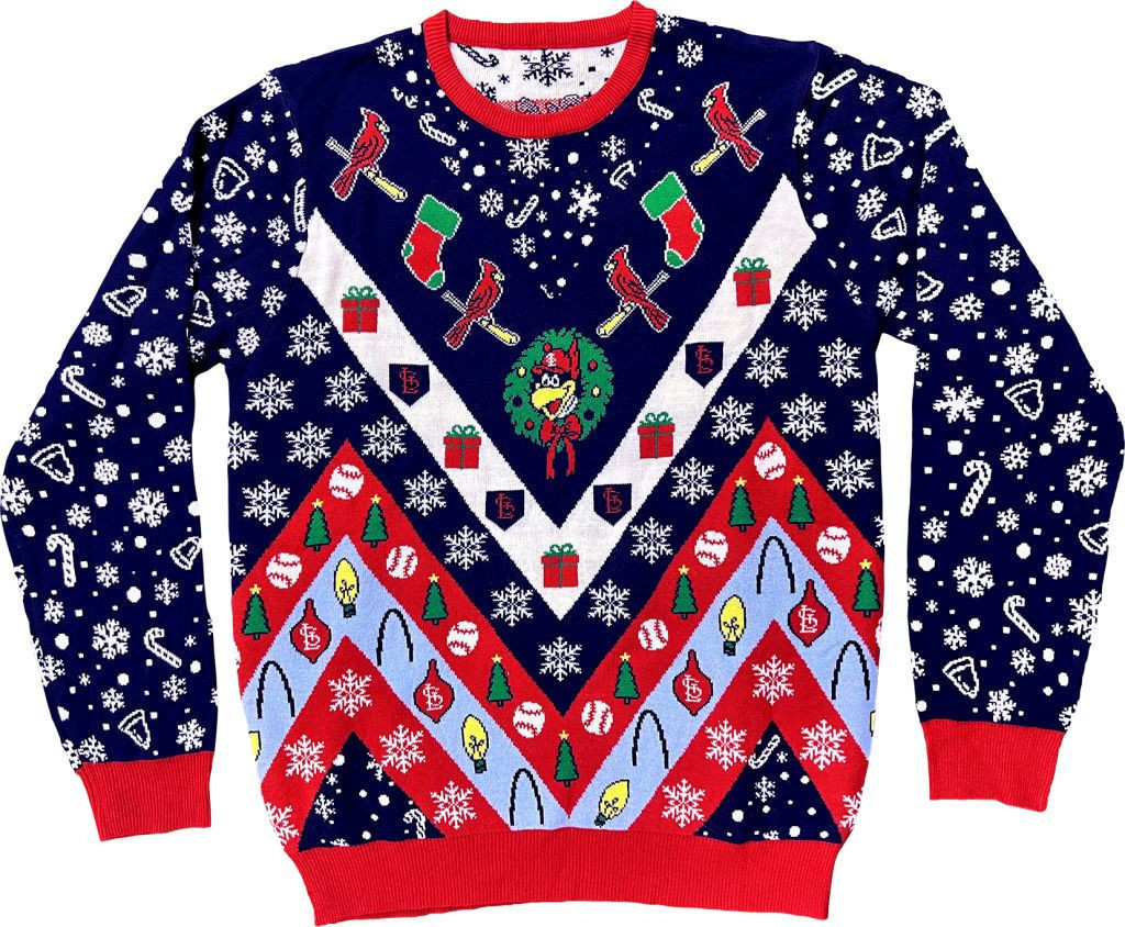 St. Louis Cardinals Christmas Ugly Sweater 2024 Giveaway - Skullridding