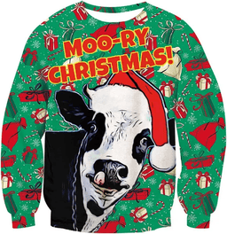 Cow Moor-Ry Ugly Christmas Sweater - Skullridding