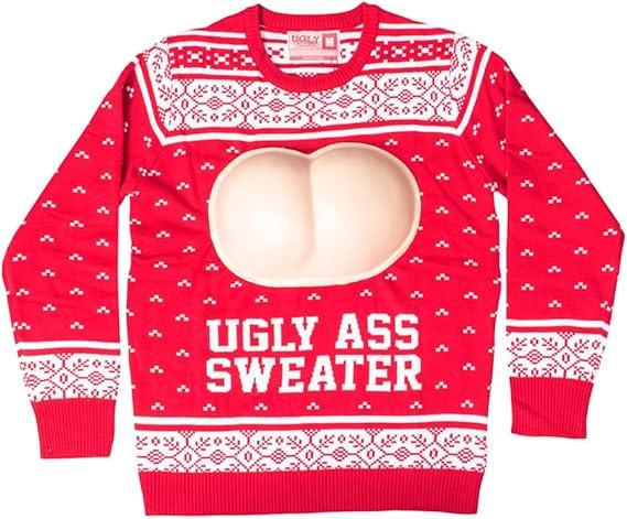 Ugly Ass Adult Funny Holiday Ugly Christmas Sweater - Skullridding