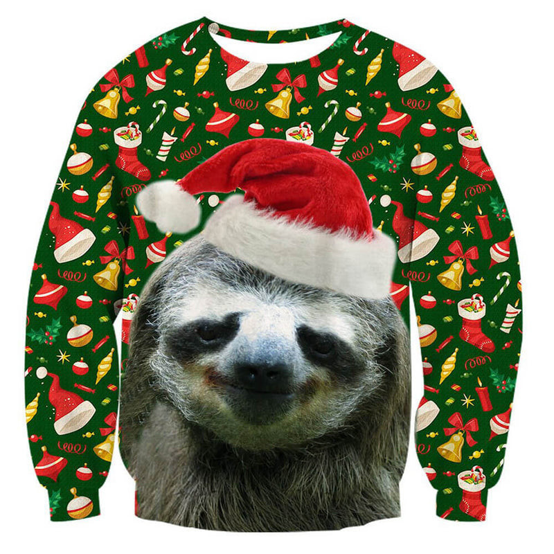 Sloth Xmas Ugly Christmas Sweater - Skullridding