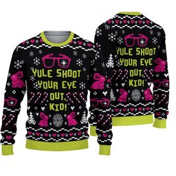 Yule Shoot Your Eye Out A Christmas Story Ugly Christmas Sweater - Skullridding