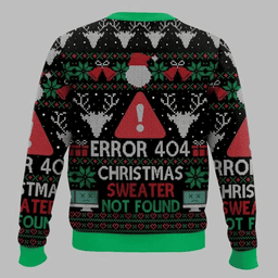 Error 404 Christmas Sweater Not Found Ugly Christmas Sweater - Skullridding