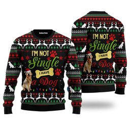 I'm Not Single I Have A Golden Retriever Ugly Christmas Sweater - Skullridding