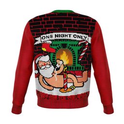 Sexy Night With Santa One Night Only Ugly Christmas Sweater - Skullridding