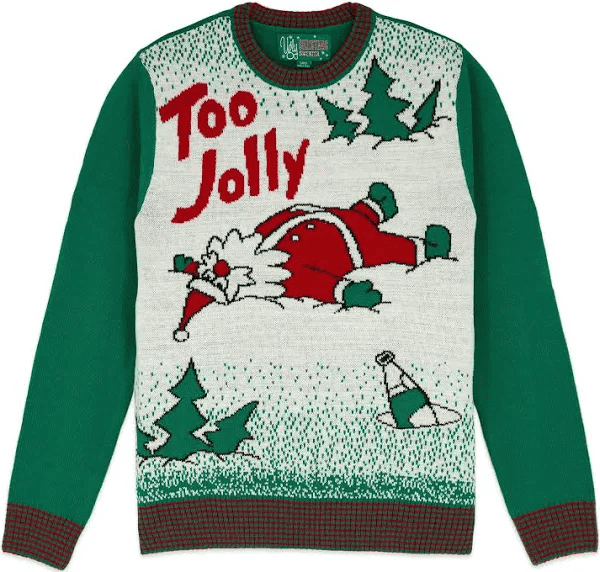 Santa Claus Too Jolly Ugly Christmas Sweater - Skullridding