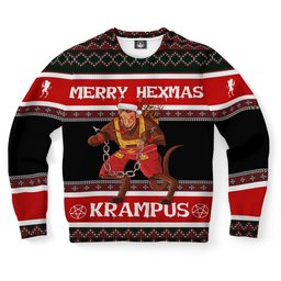 Krampus Hexmas Ugly Christmas Sweater - Skullridding