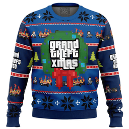 Grand Theft Xmas Ugly Christmas Sweater - Skullridding