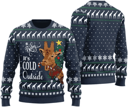 Baby Its Cold Outside Giraffe Ugly Christmas Sweater - Skullridding
