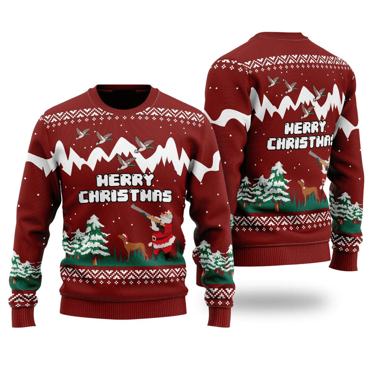 Duck Hunting Ugly Christmas Sweater - Skullridding