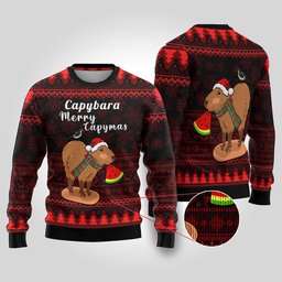 Capybara Capymas Merry Christmas Ugly Christmas Sweater - Skullridding
