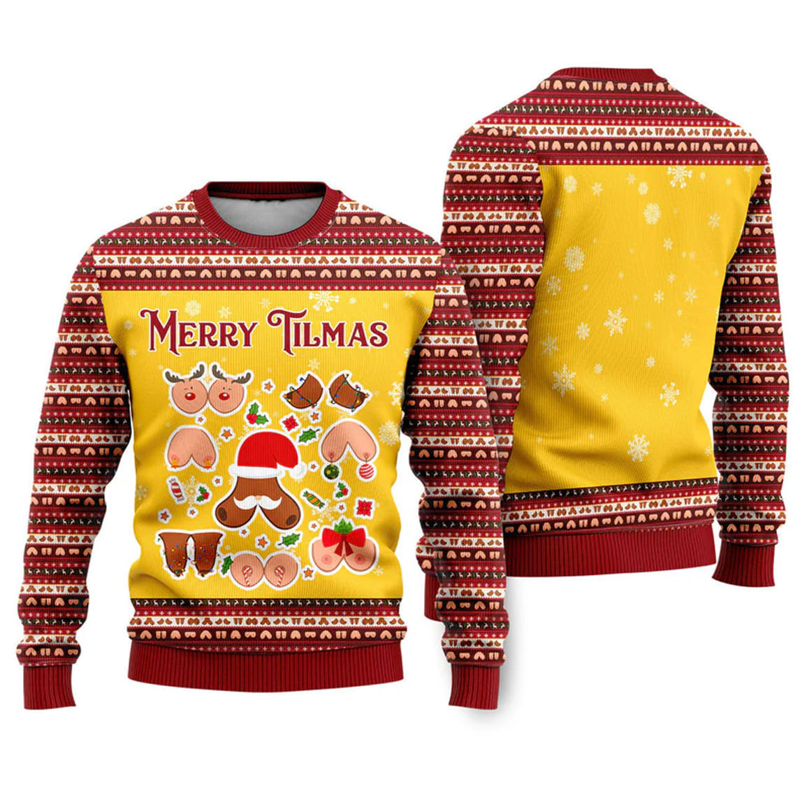 Merry Tilmas Funny Ugly Christmas Sweater - Skullridding