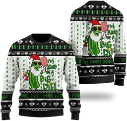Pickleball Symol Im Kind of Big Dill Noel Pattern for Sport Lovers Ugly Christmas Sweater - Skullridding