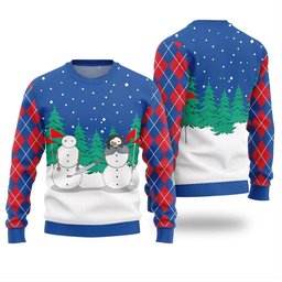 Snowman Battle Ugly Christmas Sweater - Skullridding