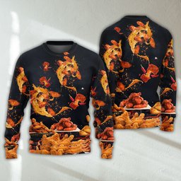 Food Chicken Wing Fast Food Delicious Ugly Christmas Sweaters - Skullridding