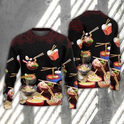 Food Ramen Fast Food Delicious Ugly Christmas Sweaters - Skullridding