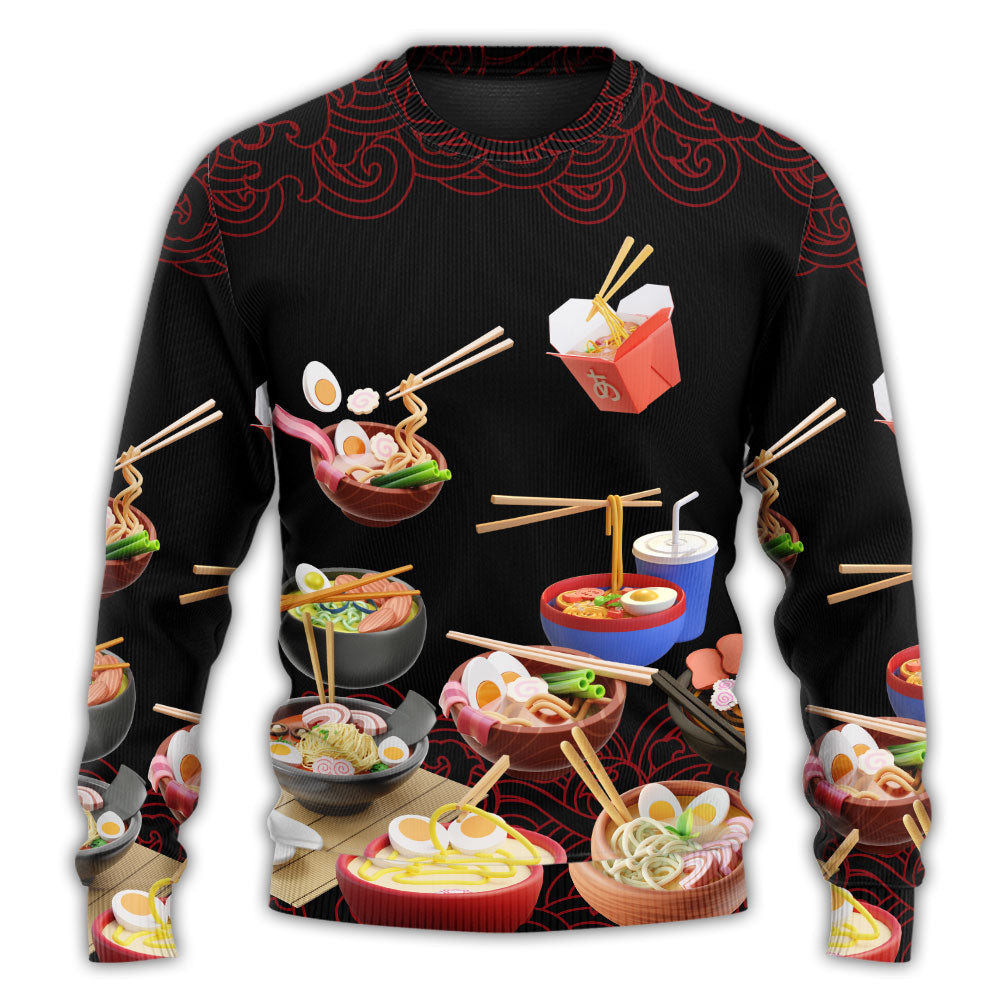 Food Ramen Fast Food Delicious Ugly Christmas Sweaters - Skullridding