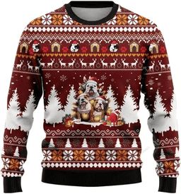 American Bulldogs Christmas Ugly Sweater - Skullridding