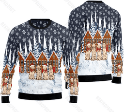 Christmas Golden Retriever Dog Ugly Christmas Sweater - Skullridding