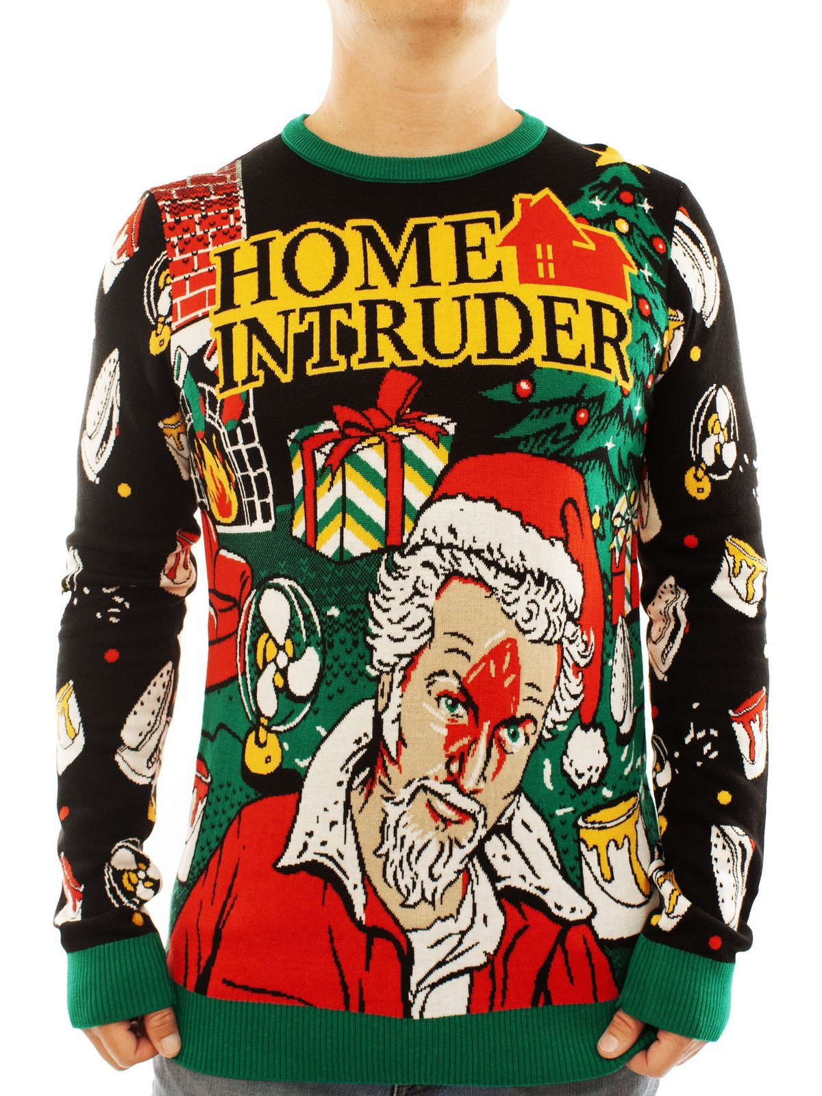 Home Intruder Ugly Christmas Sweater - Skullridding