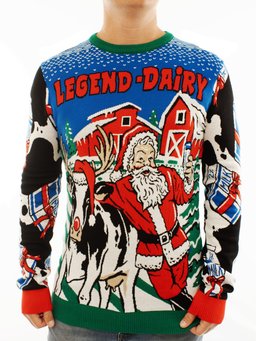 Legend Dairy Ugly Christmas Sweater - Skullridding