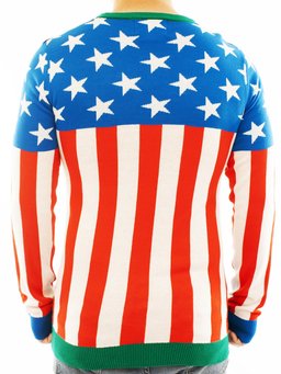 Patriotic Santa Ugly Christmas Sweater - Skullridding