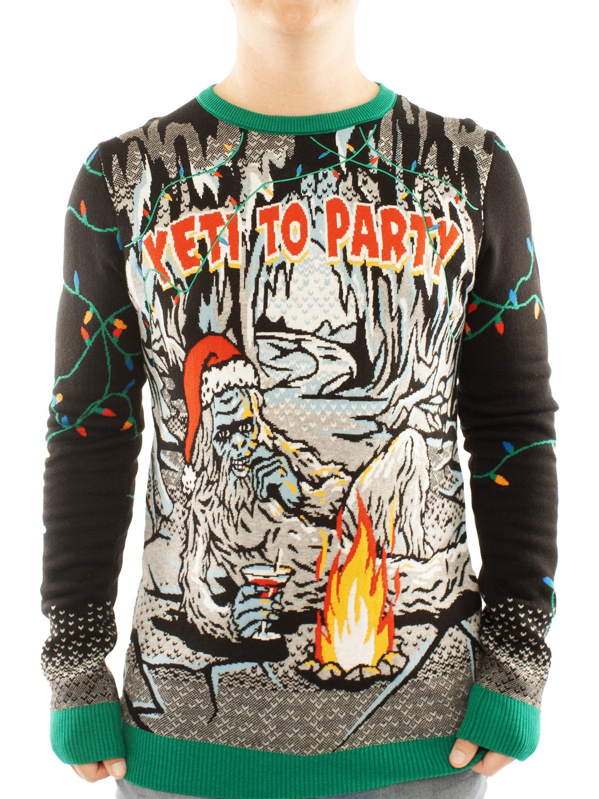 Yeti to Party Ugly Christmas Sweater - Skullridding