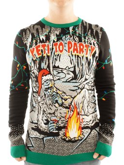 Yeti to Party Ugly Christmas Sweater - Skullridding