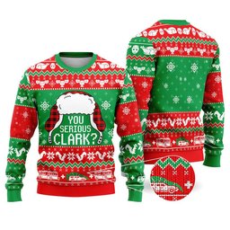 You Serious Clark National Lampoon Vacation Ugly Christmas Sweater - Skullridding