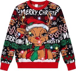 Kid Reindeer Merry Christmas Ugly Christmas Sweater - Skullridding
