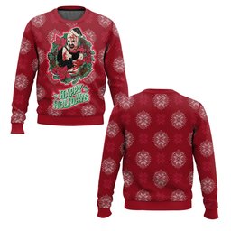 Terrifier Happy Holidays Ugly Christmas Sweater - Skullridding