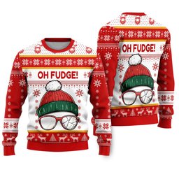 Oh Fudge Funny Ugly Christmas Sweater - Skullridding