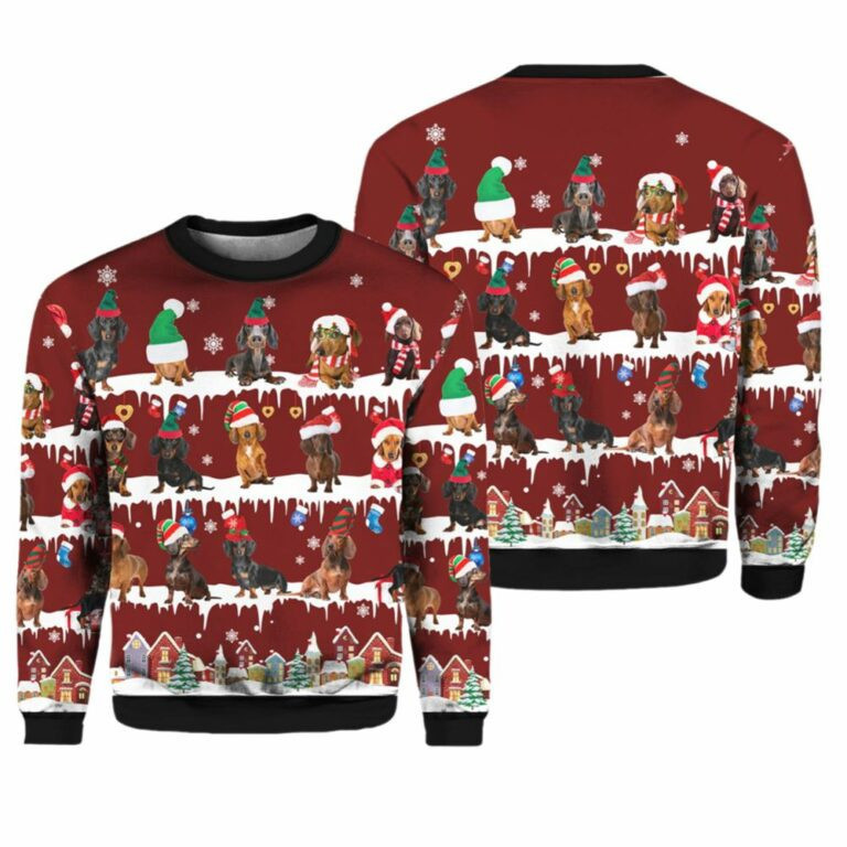 Dachshund Lover Ugly Christmas Sweater - Skullridding