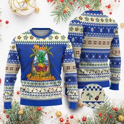 Hawaii Santa Claus Mele Kalikimaka Ugly Christmas Sweater