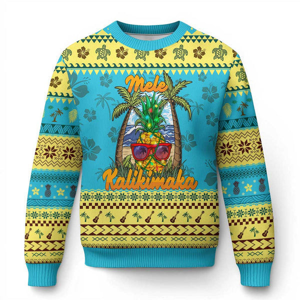 Hawaii Santa Claus Mele Kalikimaka Ugly Christmas Sweater