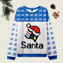 Micro Santa Windows 98 Ugly Christmas Sweater