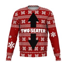 Funny Two- Seater Ugly Christmas Sweater - Skullridding