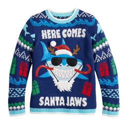 Here Comes Santa Jaws Ugly Christmas Sweater