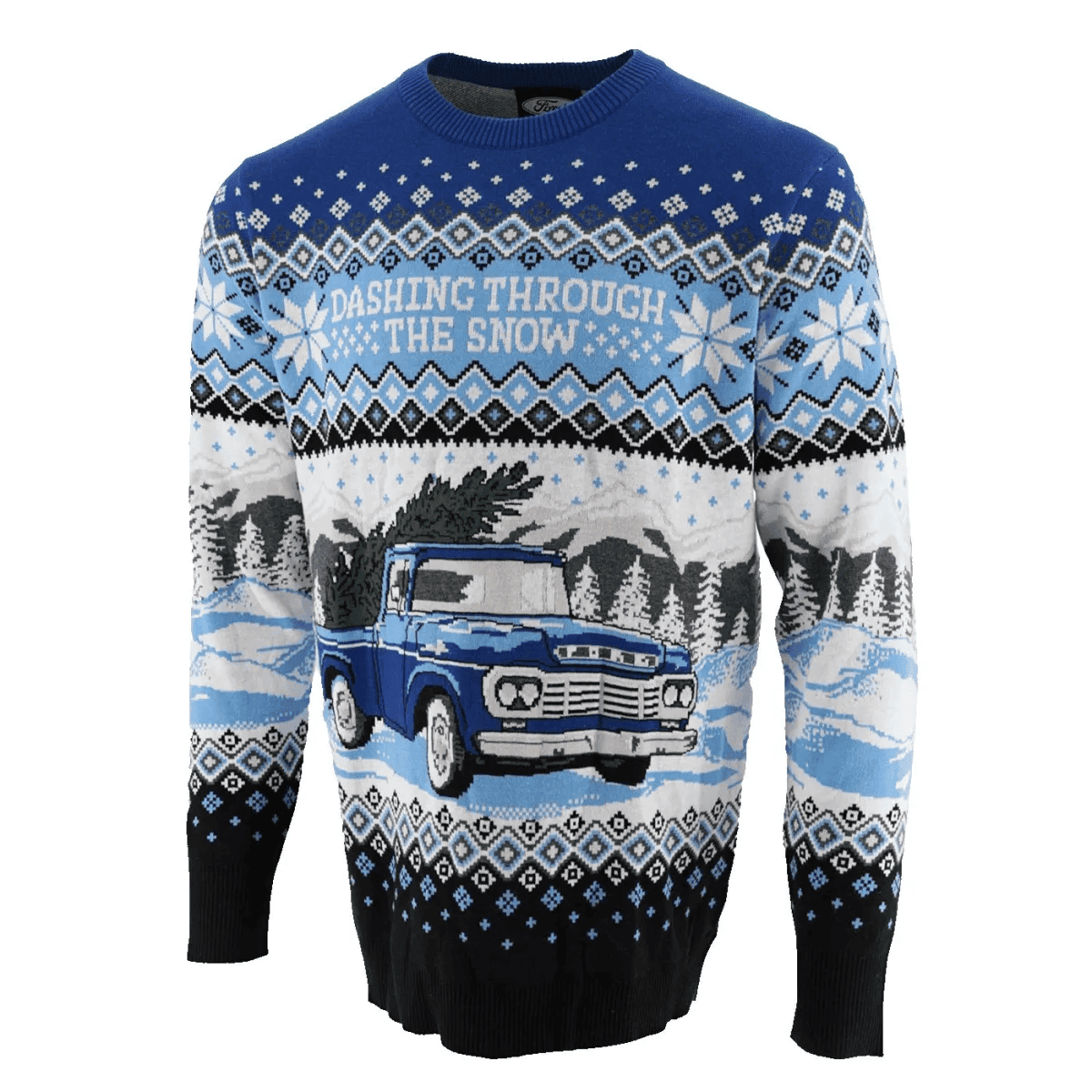 Ford Dashing Through the Snow Ugly Christmas Sweater