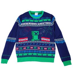 Minecraft Seasons Greetings Creeper Ugly Holiday Sweater
