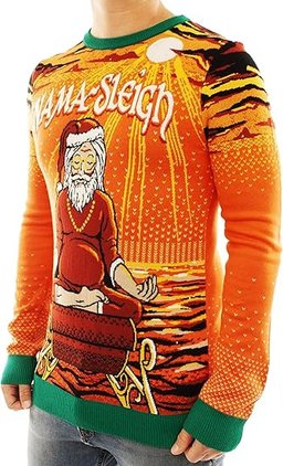 Santa Nama-sleigh Ugly Christmas Sweater