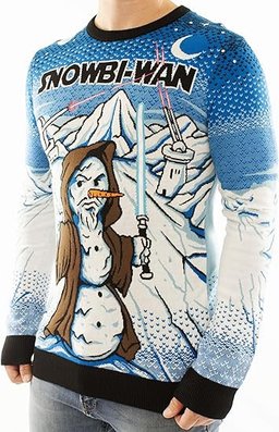 Snowman Snowbi-wan Ugly Christmas Sweater