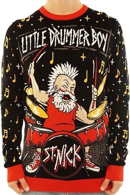 Santa Little Drummer Boy Ugly Christmas Sweater