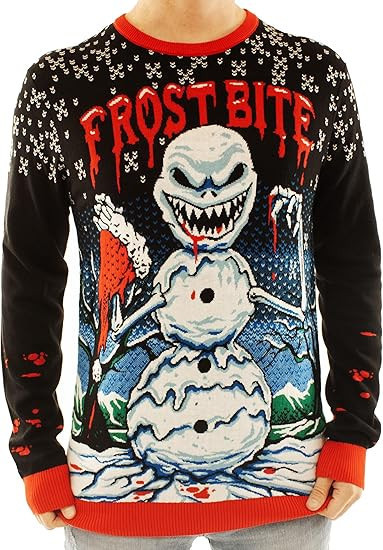 Snowman Frost Bite Ugly Christmas Sweater
