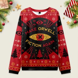 Ugly Christmas Sweater Make Orwell Fiction Again Sweatshirt