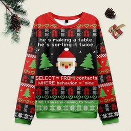 Ugly Christmas Sweater SQL Clause Sweatshirt