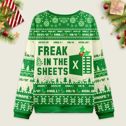 Ugly Christmas Sweater Spreadsheet Excel Sheet Sweatshirt