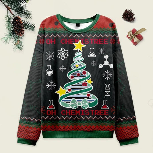 Ugly Christmas Sweater DNA Oh ChemisTree Sweatshirt