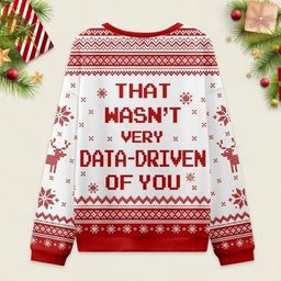 Ugly Christmas Sweater That Wasn't Very Data Driven Of You White Sweatshirt
