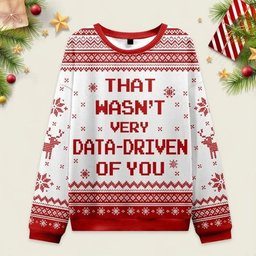 Ugly Christmas Sweater That Wasn't Very Data Driven Of You White Sweatshirt